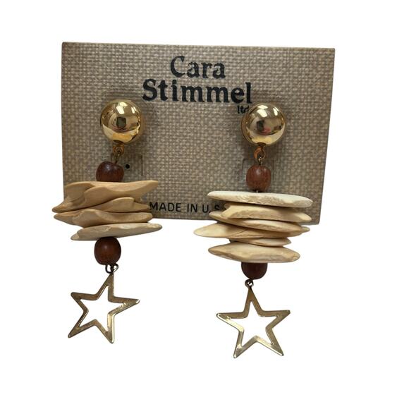 CARA STIMMEL Women's 25" NECKLACE & 3" EARRINGS Set SURGICAL STEEL POSTS - Picture 3 of 4